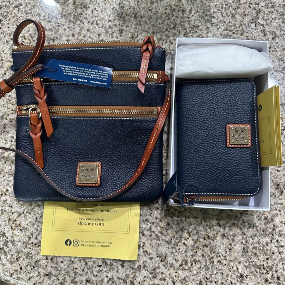 Dooney & Bourke Blue and Brown Wallets